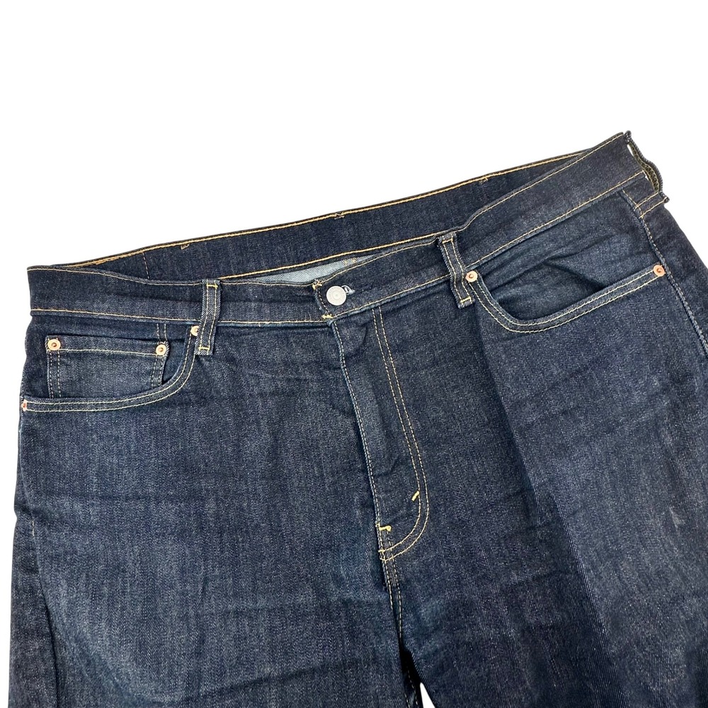 Levis 514 Straight Fit Mens Dark Wash Blue Denim Jeans W38 L29 Zip Fly